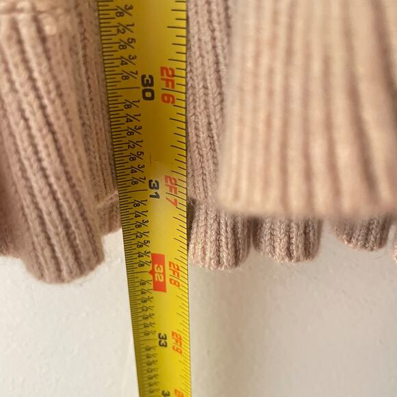 Soft Ruffle Cardigan Beige Knit Romantic Academia Balletcore Feminine Sweater L - Picture 6 of 7